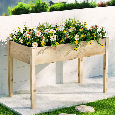 Greenfingers Garden Bed Elevated 120x60x80cm Wooden Planter Box Raised Container - ElectronX Plus