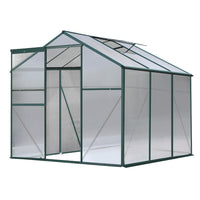 Greenfingers Greenhouse 1.9x1.9x1.83M Aluminium Polycarbonate Green House Garden Shed - ElectronX Plus