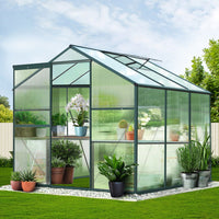 Greenfingers Greenhouse 1.9x1.9x1.83M Aluminium Polycarbonate Green House Garden Shed - ElectronX Plus