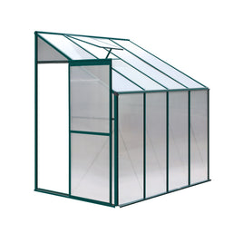 Greenfingers Greenhouse 2.52x1.27x2.13M Lean-to Aluminium Polycarbonate Green House Garden Shed - ElectronX Plus