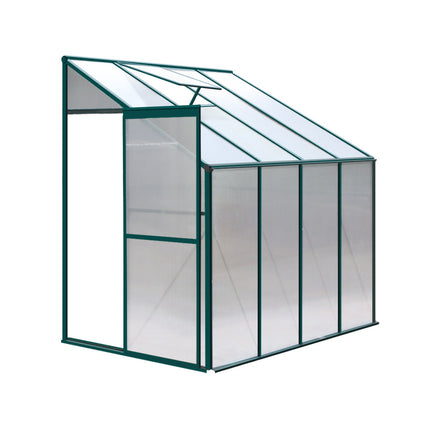 Greenfingers Greenhouse 2.52x1.27x2.13M Lean-to Aluminium Polycarbonate Green House Garden Shed - ElectronX Plus