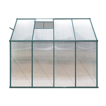 Greenfingers Greenhouse 2.52x1.27x2.13M Lean-to Aluminium Polycarbonate Green House Garden Shed - ElectronX Plus