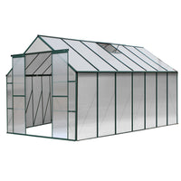 Greenfingers Greenhouse 4.43x2.44x2.15M Aluminium Polycarbonate Green House Garden Shed - ElectronX Plus