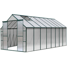 Greenfingers Greenhouse 5.1x2.44x2.1M Aluminium Polycarbonate Green House Garden Shed - ElectronX Plus