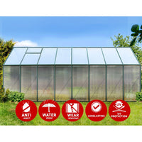 Greenfingers Greenhouse 5.1x2.44x2.1M Aluminium Polycarbonate Green House Garden Shed - ElectronX Plus