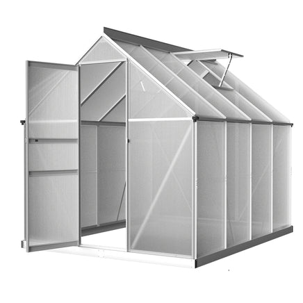 Greenfingers Greenhouse Aluminium Green House Polycarbonate Garden Shed 2.4x1.9M - ElectronX Plus