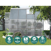 Greenfingers Greenhouse Aluminium Green House Polycarbonate Garden Shed 2.4x1.9M - ElectronX Plus