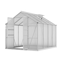 Greenfingers Aluminium Greenhouse Green House Polycarbonate Garden Shed 2.4x2.5M - ElectronX Plus