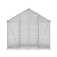 Greenfingers Aluminium Greenhouse Green House Polycarbonate Garden Shed 2.4x2.5M - ElectronX Plus