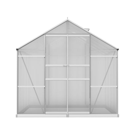 Greenfingers Aluminium Greenhouse Green House Polycarbonate Garden Shed 2.4x2.5M - ElectronX Plus