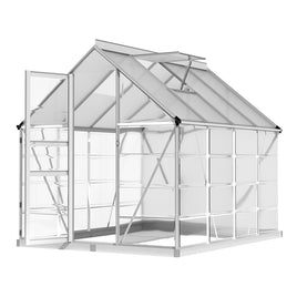 Greenfingers Greenhouse 2.48x1.89x2M Aluminium Polycarbonate Green House Garden Shed - ElectronX Plus