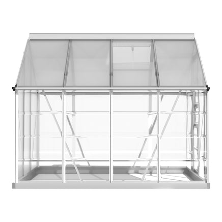 Greenfingers Greenhouse 2.48x1.89x2M Aluminium Polycarbonate Green House Garden Shed - ElectronX Plus