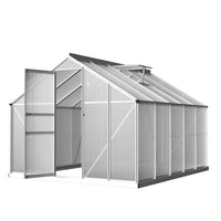 Greenfingers Greenhouse 3x2.5x1.95M Aluminium Polycarbonate Green House Garden Shed - ElectronX Plus