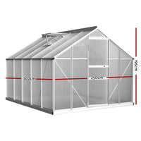 Greenfingers Greenhouse 3x2.5x1.95M Aluminium Polycarbonate Green House Garden Shed - ElectronX Plus