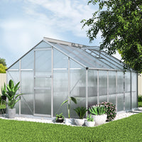 Greenfingers Greenhouse 3.6x2.5x1.95M Aluminium Polycarbonate Green House Garden Shed - ElectronX Plus