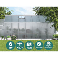 Greenfingers Greenhouse 4.1x2.5x2.26M Double Doors Aluminium Green House Garden Shed - ElectronX Plus