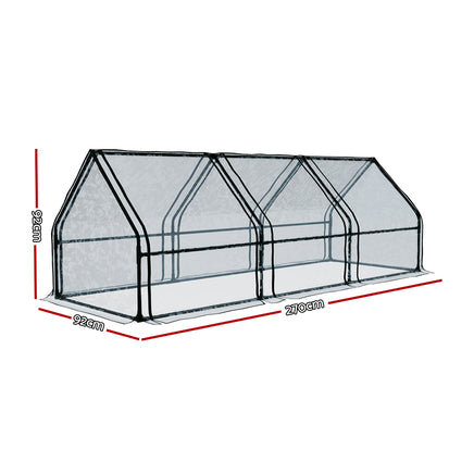 Greenfingers Greenhouse 2.7x0.9x0.9M Mini Green House Raised Garden Bed Planter Box - ElectronX Plus