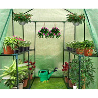 Greenfingers Greenhouse 1.2x1.9x1.9M Walk in Green House Tunnel Plant Garden Shed 4 Shelves - ElectronX Plus