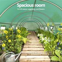 Greenfingers Greenhouse Walk in Green House Tunnel Plant Garden Shed Dome 9x3x2M - ElectronX Plus