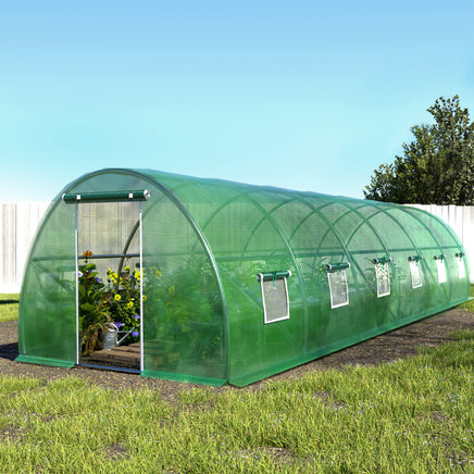 Greenfingers Greenhouse Walk in Green House Tunnel Plant Garden Shed Dome 9x3x2M - ElectronX Plus