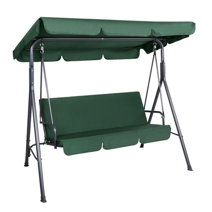 Gardeon Outdoor Swing Chair Garden Bench Furniture Canopy 3 Seater Green - ElectronX Plus