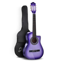 Alpha 34 Inch Classical Guitar Wooden Body Nylon String Beginner Kids Gift Purple - ElectronX Plus