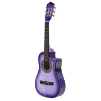 Alpha 34 Inch Classical Guitar Wooden Body Nylon String Beginner Kids Gift Purple - ElectronX Plus