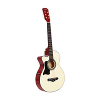 Alpha 38 Inch Acoustic Guitar Wooden Body Steel String Full Size Left Handed - ElectronX Plus