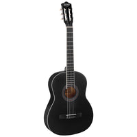 Alpha 39 Inch Classical Guitar Wooden Body Nylon String Beginner Gift Black - ElectronX Plus