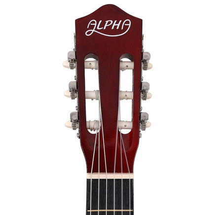 Alpha 39 Inch Classical Guitar Wooden Body Nylon String Beginner Gift Natural - ElectronX Plus