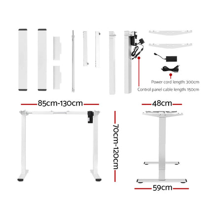 Artiss Standing Desk Motorised Sit Stand Desks Black 120CM - ElectronX Plus