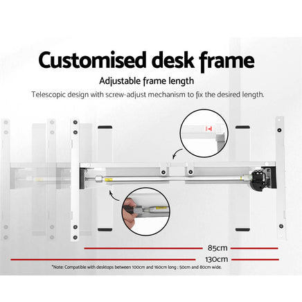 Artiss Standing Desk Motorised Sit Stand Desks Black 120CM - ElectronX Plus