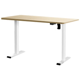 Artiss Standing Desk Motorised Sit Stand Desks White Oak 120CM - ElectronX Plus