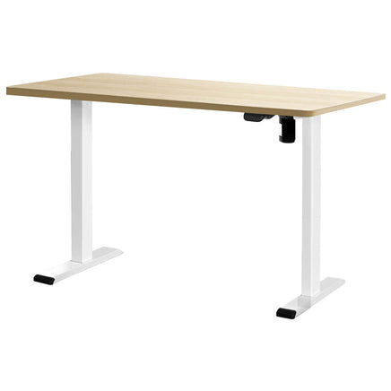 Artiss Standing Desk Motorised Sit Stand Desks White Oak 140CM - ElectronX Plus