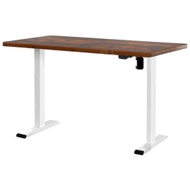 Artiss Standing Desk Motorised Sit Stand Desks Rustic Brown 120CM - ElectronX Plus