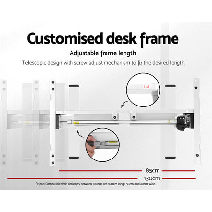 Artiss Standing Desk Motorised Sit Stand Desks Walnut 120CM - ElectronX Plus