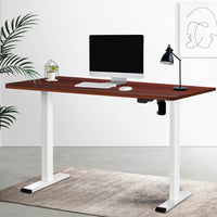 Artiss Standing Desk Motorised Sit Stand Desks Walnut 120CM - ElectronX Plus