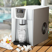 Devanti 2L Portable Ice Cuber Maker & Water Dispenser - Silver - ElectronX Plus