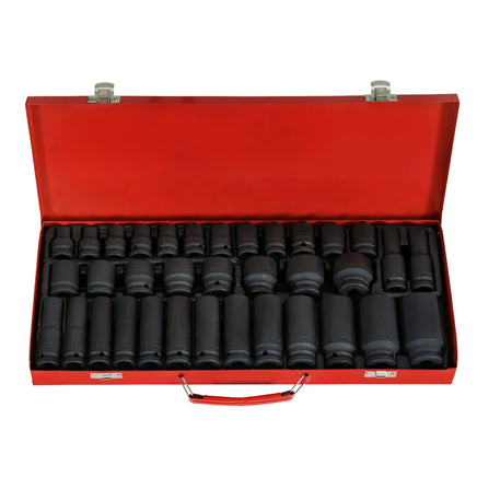 Giantz 35pcs 1/2" Drive Impact Socket Set Metric 8-32mm with Case - ElectronX Plus