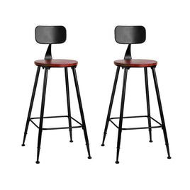 Artiss 2x Bar Stools Vintage Metal Chairs - ElectronX Plus