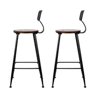 Artiss 2x Bar Stools Vintage Metal Chairs - ElectronX Plus