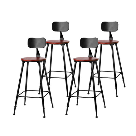 Artiss 4x Bar Stools Vintage Metal Chairs - ElectronX Plus