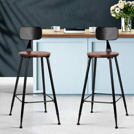 Artiss 4x Bar Stools Vintage Metal Chairs - ElectronX Plus