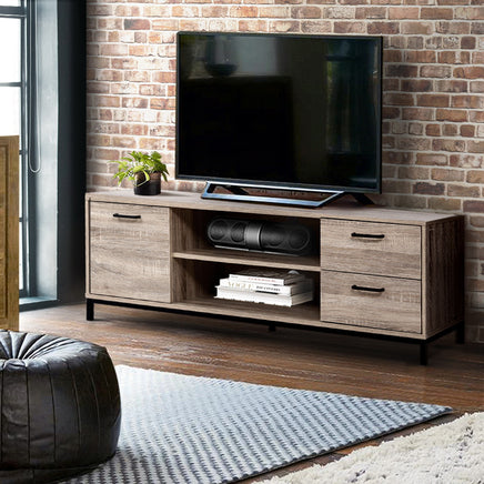 Artiss TV Cabinet Entertainment Unit 132cm Pine Tania - ElectronX Plus