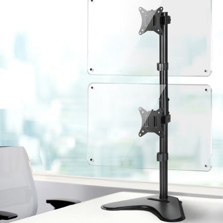 Artiss Monitor Arm Stand Dual Mount HD LED TV Bracket Holder Freestanding - ElectronX Plus