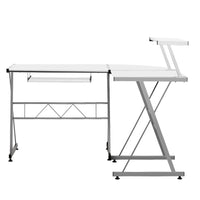 Artiss Computer Desk L-Shape Keyboard Tray Shelf White - ElectronX Plus