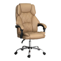 Artiss Executive Office Chair Leather Recliner Espresso - ElectronX Plus