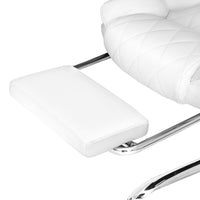 Artiss Executive Office Chair Leather Footrest White - ElectronX Plus