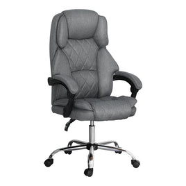 Artiss Executive Office Chair Fabric Recliner Grey - ElectronX Plus