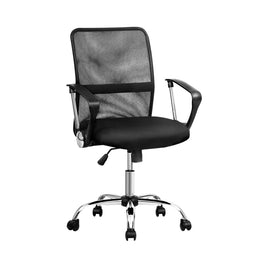 Artiss Office Chair Gaming Chair Computer Mesh Chairs Executive Mid Back Black - ElectronX Plus